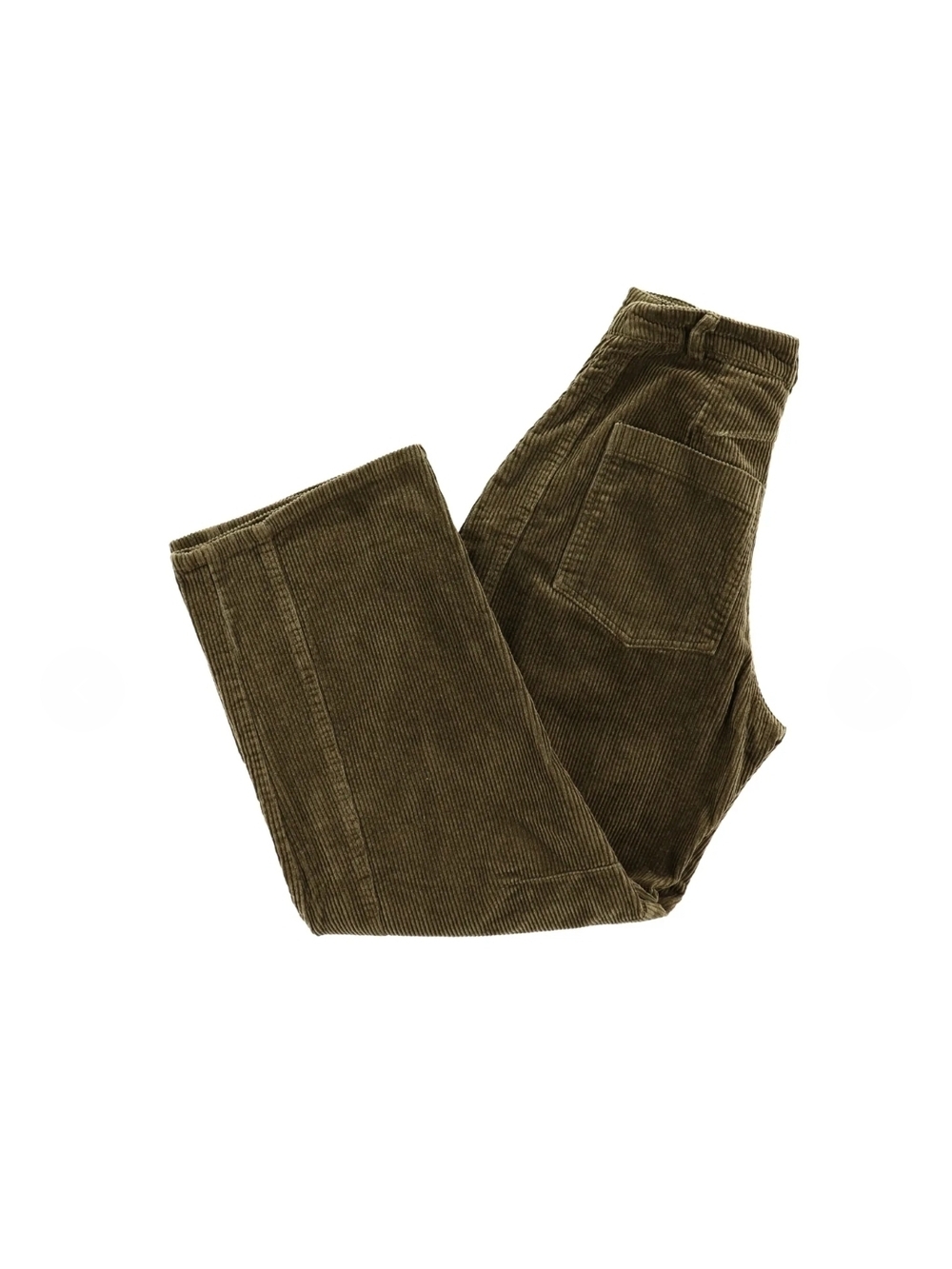 NWT Jacquie The Label SYLVIE Embroidered Barrel-leg Corduroy Olive - Picture 7 of 10